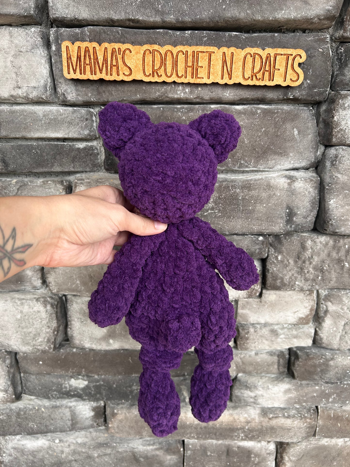 Purple bear snuggler