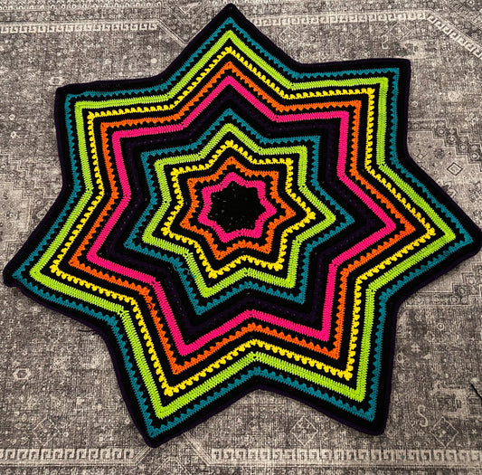 Neon star blanket