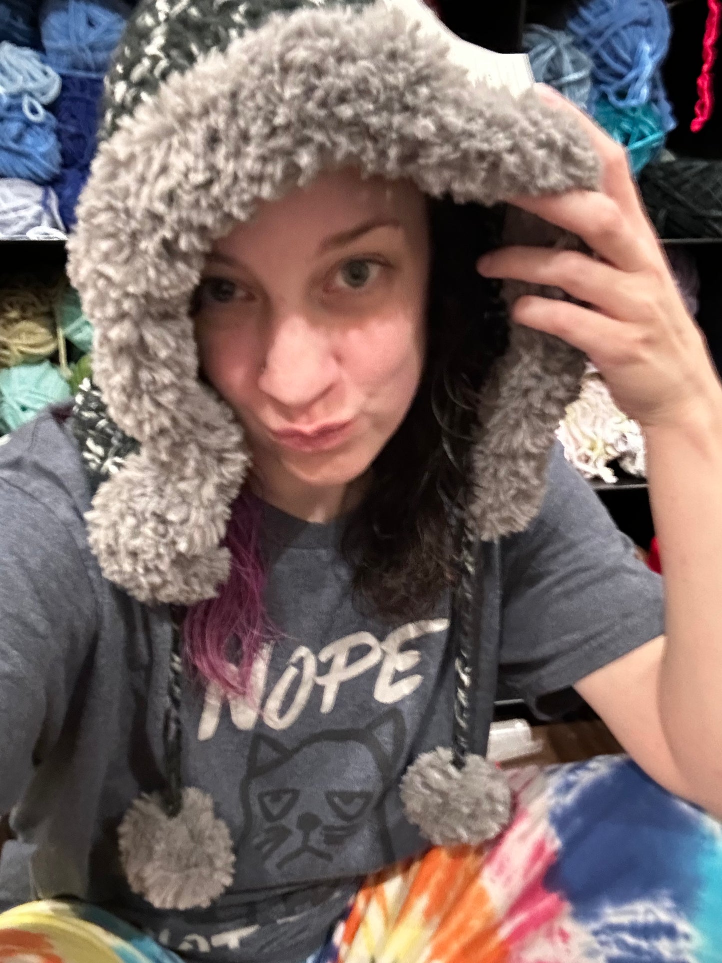 Fur lined hood