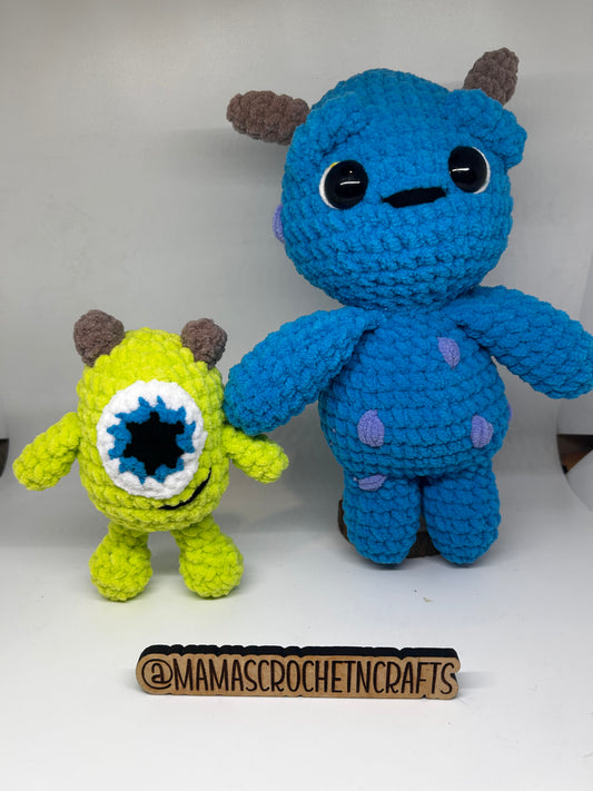 Blue and green monster set