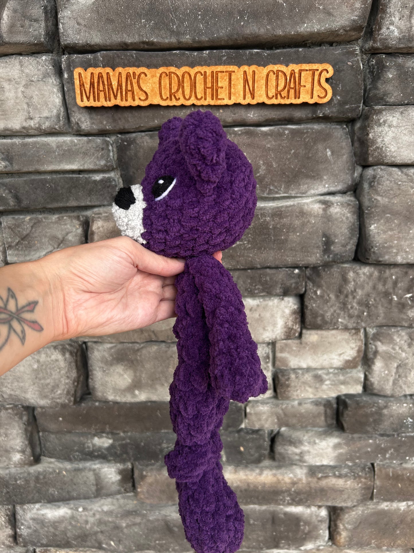 Purple bear snuggler