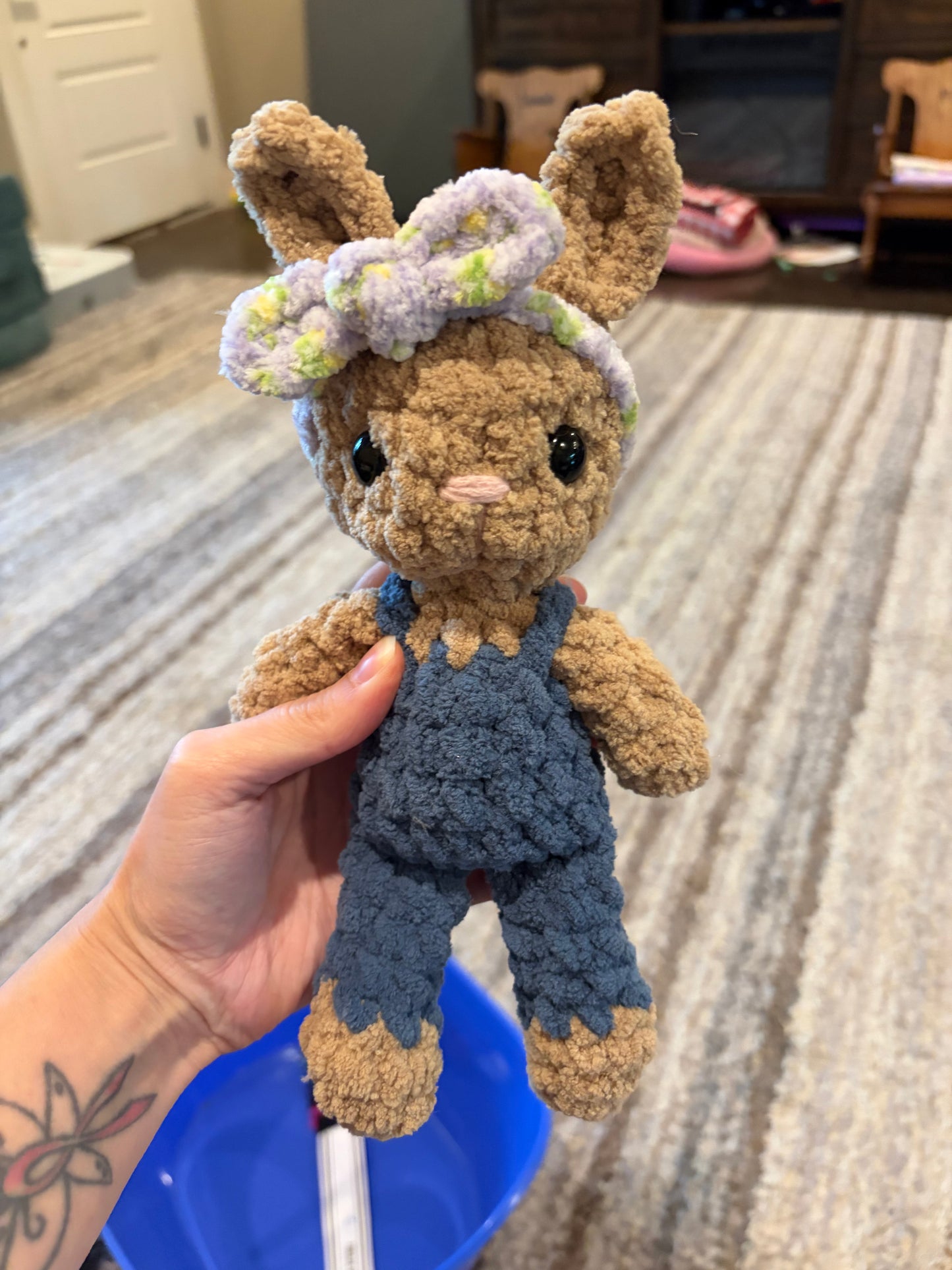 Bunny in overalls