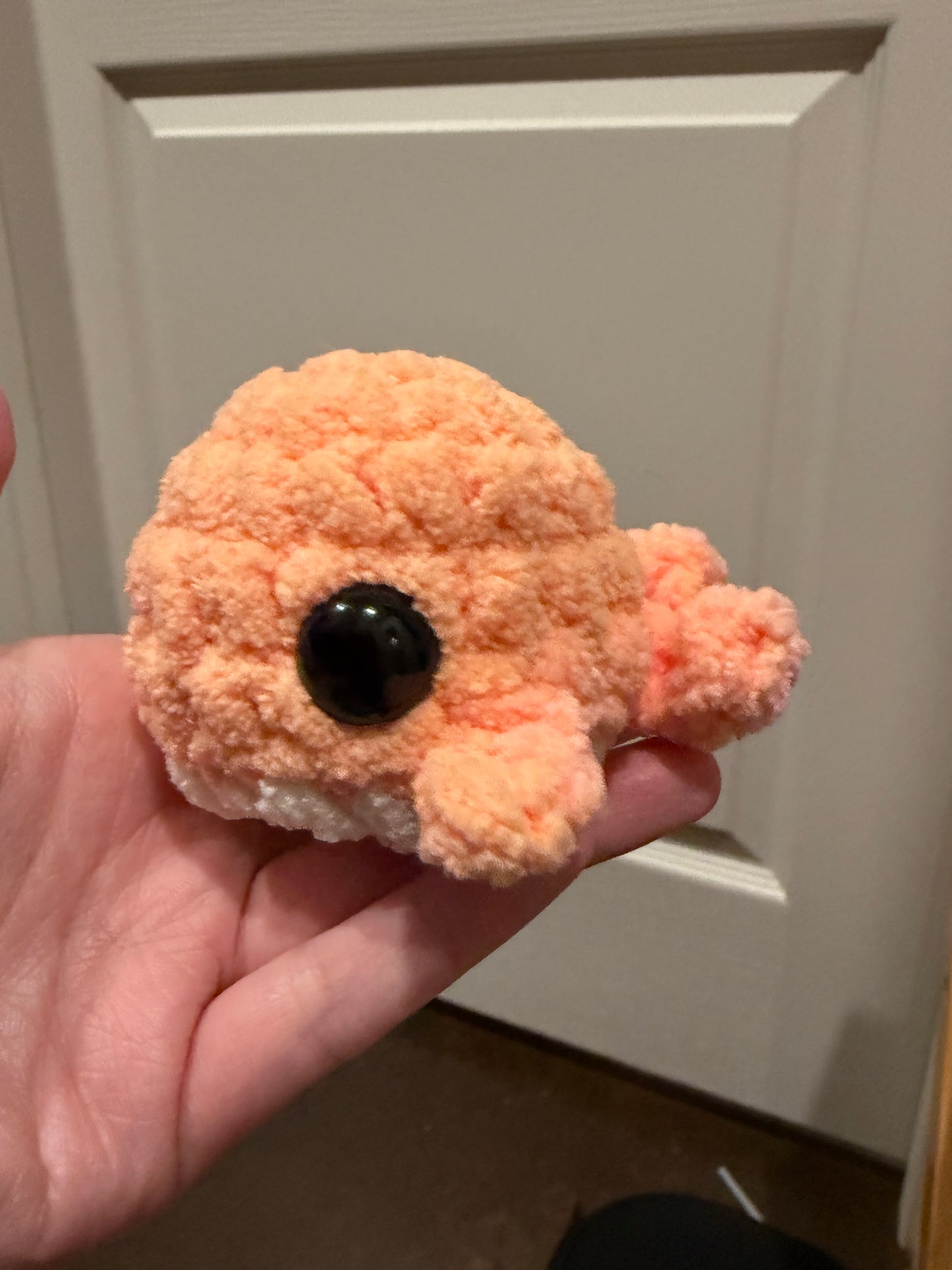 Peach baby whale